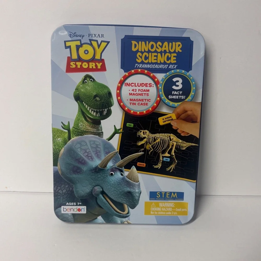 Disney Toy Story Dinosaur Science T-Rex STEM Magnetic Tin Activity Set New